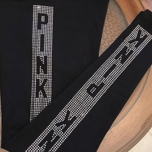 PINK VS Rhinestone Bling Cotton Yoga Leggings